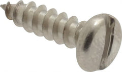 Value Collection - #6 Pan Head Slotted Sheet Metal Screw - Stainless Steel, 1/2" Length Under Head, Grade 18-8 - Exact Tooling
