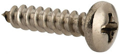 Value Collection - #6 Pan Head Slotted Sheet Metal Screw - Stainless Steel, 5/8" Length Under Head, Grade 18-8 - Exact Tooling
