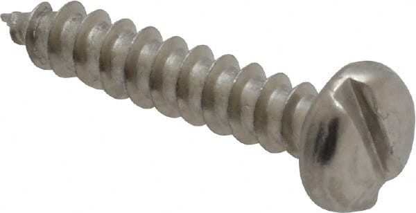 Value Collection - #6 Pan Head Slotted Sheet Metal Screw - Stainless Steel, 3/4" Length Under Head, Grade 18-8 - Exact Tooling