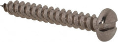 Value Collection - #6 Pan Head Slotted Sheet Metal Screw - Stainless Steel, 1" Length Under Head, Grade 18-8 - Exact Tooling