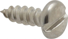 Value Collection - #8 Pan Head Slotted Sheet Metal Screw - Stainless Steel, 1/2" Length Under Head, Grade 18-8 - Exact Tooling