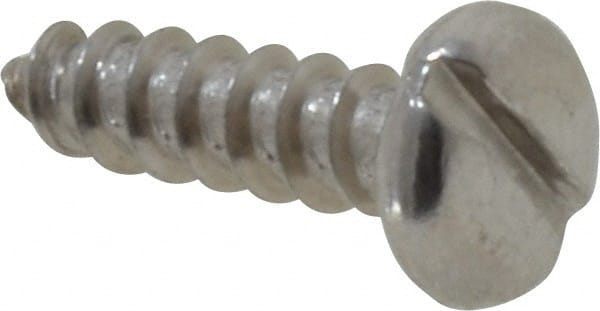Value Collection - #8 Pan Head Slotted Sheet Metal Screw - Stainless Steel, 5/8" Length Under Head, Grade 18-8 - Exact Tooling