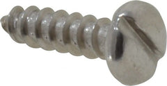 Value Collection - #8 Pan Head Slotted Sheet Metal Screw - Stainless Steel, 5/8" Length Under Head, Grade 18-8 - Exact Tooling