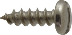 Value Collection - #10 Pan Head Slotted Sheet Metal Screw - Stainless Steel, 5/8" Length Under Head, Grade 18-8 - Exact Tooling