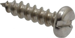 Value Collection - #10 Pan Head Slotted Sheet Metal Screw - Stainless Steel, 3/4" Length Under Head, Grade 18-8 - Exact Tooling
