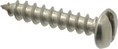 Value Collection - #10 Pan Head Slotted Sheet Metal Screw - Stainless Steel, 1" Length Under Head, Grade 18-8 - Exact Tooling