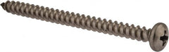 Value Collection - #10 Pan Head Phillips Sheet Metal Screw - Stainless Steel, 2-1/2" Length Under Head, Grade 18-8 - Exact Tooling