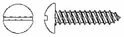 Value Collection - #8 Round Head Slotted Sheet Metal Screw - Stainless Steel, 1" Length Under Head, Grade 18-8 - Exact Tooling