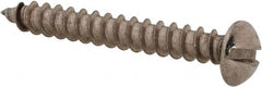 Value Collection - #8 Round Head Slotted Sheet Metal Screw - Stainless Steel, 1-1/4" Length Under Head, Grade 18-8 - Exact Tooling
