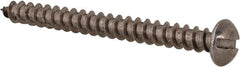 Value Collection - #10 Round Head Slotted Sheet Metal Screw - Stainless Steel, 2" Length Under Head, Grade 18-8 - Exact Tooling