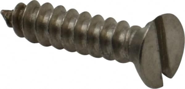 Value Collection - #2 Flat Head Slotted Sheet Metal Screw - Stainless Steel, 3/8" OAL, Grade 18-8 - Exact Tooling