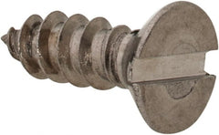 Value Collection - #4 Flat Head Slotted Sheet Metal Screw - Stainless Steel, 3/8" OAL, Grade 18-8 - Exact Tooling