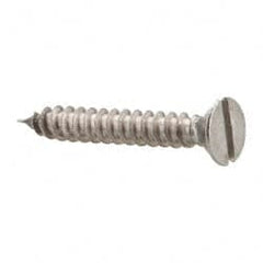 Value Collection - #4 Flat Head Slotted Sheet Metal Screw - Stainless Steel, 3/4" OAL, Grade 18-8 - Exact Tooling
