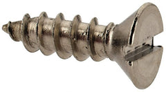 Value Collection - #6 Flat Head Slotted Sheet Metal Screw - Stainless Steel, 1/2" OAL, Grade 18-8 - Exact Tooling