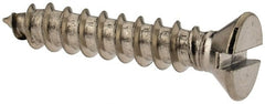 Value Collection - #6 Flat Head Slotted Sheet Metal Screw - Stainless Steel, 3/4" OAL, Grade 18-8 - Exact Tooling