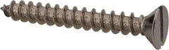Value Collection - #10 Flat Head Slotted Sheet Metal Screw - Stainless Steel, 1-1/2" OAL, Grade 18-8 - Exact Tooling