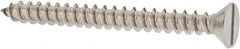 Value Collection - #10 Flat Head Slotted Sheet Metal Screw - Stainless Steel, 2" OAL, Grade 18-8 - Exact Tooling