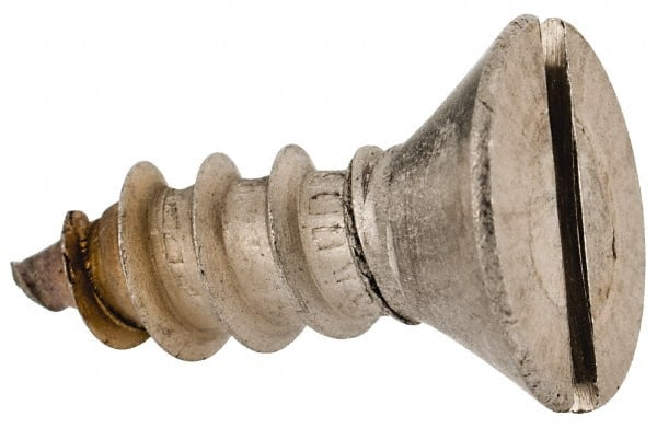 Value Collection - #14 Flat Head Slotted Sheet Metal Screw - Stainless Steel, 3/4" OAL, Grade 18-8 - Exact Tooling
