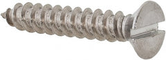 Value Collection - #14 Flat Head Slotted Sheet Metal Screw - Stainless Steel, 1-1/2" OAL, Grade 18-8 - Exact Tooling