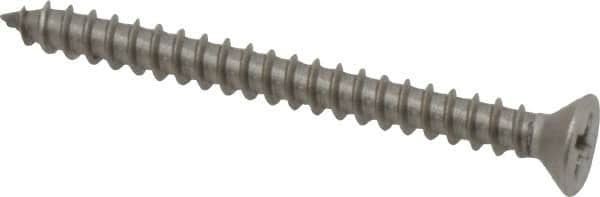 Value Collection - #8 Flat Head Phillips Sheet Metal Screw - Stainless Steel, 1-3/4" OAL, Grade 18-8 - Exact Tooling