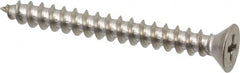 Value Collection - #10 Flat Head Phillips Sheet Metal Screw - Stainless Steel, 1-3/4" OAL, Grade 18-8 - Exact Tooling