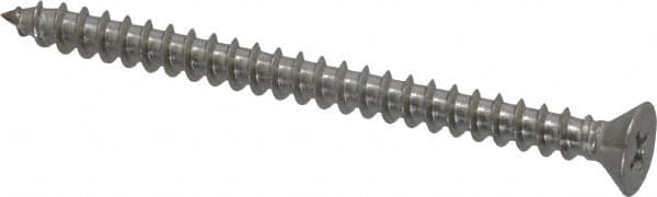 Value Collection - #10 Flat Head Phillips Sheet Metal Screw - Stainless Steel, 2-1/2" OAL, Grade 18-8 - Exact Tooling
