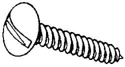 Value Collection - #6 Truss Head Slotted Sheet Metal Screw - Stainless Steel, 1" Length Under Head, Grade 18-8 - Exact Tooling