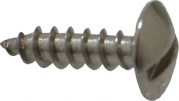Value Collection - #8 Truss Head Slotted Sheet Metal Screw - Stainless Steel, 5/8" Length Under Head, Grade 18-8 - Exact Tooling