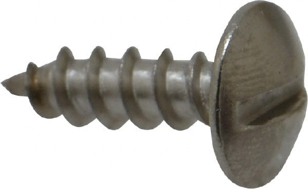 Value Collection - #10 Truss Head Slotted Sheet Metal Screw - Stainless Steel, 5/8" Length Under Head, Grade 18-8 - Exact Tooling