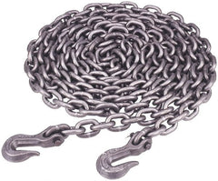 Peerless Chain - 20 Ft. Long, 4700 Lbs. Load Capacity, Carbon Steel Tie Down Chain - 7 Grade, 1.12 Inch Inside Long x 0.5 Inch Inside Wide - Exact Tooling