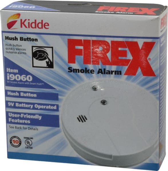 Kidde - 5 Inch Diameter, Smoke Alarm - 85 dB Decibel Rating, 9V Battery Included, Wall or Ceiling Mount, Tamper Resistant - Exact Tooling