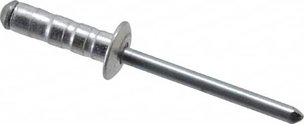 RivetKing - Size 63-67 Dome Head Aluminum Multi Grip Blind Rivet - Steel Mandrel, 0.187" to 0.456" Grip, 3/8" Head Diam, 0.192" to 0.196" Hole Diam, 0.716" Length Under Head, 3/16" Body Diam - Exact Tooling