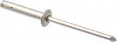 RivetKing - Dome Head Aluminum Tri Folding Blind Rivet - Aluminum Mandrel, 0.157" to 0.472" Grip, 0.386" Head Diam, 0.196" to 0.209" Hole Diam, 1.07" Length Under Head, 3/16" Body Diam - Exact Tooling