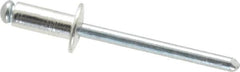 RivetKing - Size 64 Dome Head Aluminum Open End Blind Rivet - Steel Mandrel, 0.188" to 1/4" Grip, 3/8" Head Diam, 0.192" to 0.196" Hole Diam, 0.45" Length Under Head, 3/16" Body Diam - Exact Tooling
