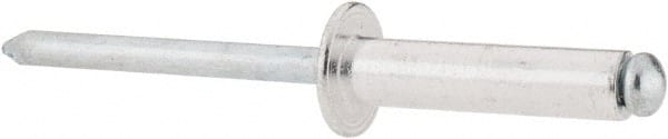 RivetKing - Size 610 Dome Head Aluminum Open End Blind Rivet - Steel Mandrel, 0.501" to 5/8" Grip, 3/8" Head Diam, 0.192" to 0.196" Hole Diam, 0.825" Length Under Head, 3/16" Body Diam - Exact Tooling