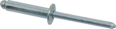 RivetKing - Size 610 Dome Head Steel Open End Blind Rivet - Steel Mandrel, 0.501" to 5/8" Grip, 3/8" Head Diam, 0.192" to 0.196" Hole Diam, 0.825" Length Under Head, 3/16" Body Diam - Exact Tooling