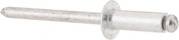 RivetKing - Size 66 Dome Head Aluminum Open End Blind Rivet - Aluminum Mandrel, 0.251" to 3/8" Grip, 3/8" Head Diam, 0.192" to 0.198" Hole Diam, 0.575" Length Under Head, 3/16" Body Diam - Exact Tooling
