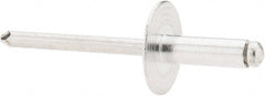RivetKing - Size 66 Large Flange Dome Head Aluminum Open End Blind Rivet - Aluminum Mandrel, 0.251" to 3/8" Grip, 5/8" Head Diam, 0.192" to 0.196" Hole Diam, 0.575" Length Under Head, 3/16" Body Diam - Exact Tooling