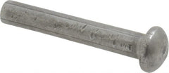 RivetKing - 1/8" Body Diam, Round Uncoated Steel Solid Rivet - 3/4" Length Under Head - Exact Tooling