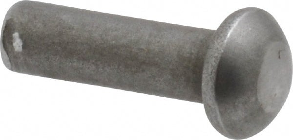 RivetKing - 3/16" Body Diam, Round Steel Solid Rivet - 5/8" Length Under Head - Exact Tooling