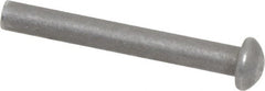RivetKing - 3/16" Body Diam, Round Steel Solid Rivet - 1-1/2" Length Under Head - Exact Tooling