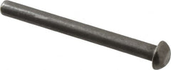 RivetKing - 3/16" Body Diam, Round Uncoated Steel Solid Rivet - 2" Length Under Head, 90° Countersunk Head Angle - Exact Tooling