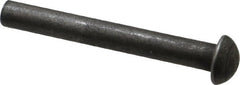 RivetKing - 1/4" Body Diam, Round Uncoated Steel Solid Rivet - 2" Length Under Head - Exact Tooling