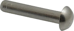 RivetKing - 3/16" Body Diam, Round Aluminum Solid Rivet - 1" Length Under Head, Grade 1100F - Exact Tooling