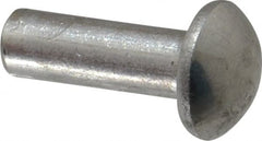 RivetKing - 1/4" Body Diam, Round Aluminum Solid Rivet - 3/4" Length Under Head, Grade 1100F - Exact Tooling