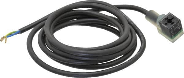 Parker - Solenoid Valve Lighted 3 Pin Connector - Use with B Series Body Ported Valves - Exact Tooling