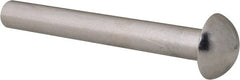 RivetKing - 1/4" Body Diam, Round Aluminum Solid Rivet - 2" Length Under Head, Grade 1100F - Exact Tooling