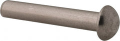 RivetKing - 1/4" Body Diam, Round Uncoated Stainless Steel Solid Rivet - 1-1/2" Length Under Head, Grade 18-8 - Exact Tooling