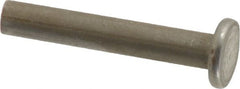 RivetKing - 1/8" Body Diam, Flat Uncoated Steel Solid Rivet - 3/4" Length Under Head - Exact Tooling