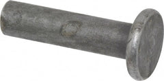 RivetKing - 1/4" Body Diam, Flat Steel Solid Rivet - 1" Length Under Head - Exact Tooling
